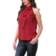 thumbnail image 4 of Top de cuello halter FAB CURVES para mujer Blusa casual elegante sin mangas con flores 3D S Rojo, 4 of 6
