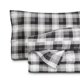 thumbnail image 1 of Juego de sábanas de franela Bare Home Oliver Plaid Grey 100% algodón, 1 of 9