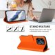 thumbnail image 4 of Funda Volteable tipo Billetera con Correa para Infinix Hot 30 4G, Naranja, 4 of 6
