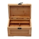 thumbnail image 4 of Joyero de madera, cofre de joyería, contenedor rústico de bambú, organizador, estuche de joyería para amantes del bricolaje, para anillos, collares y, 4 of 5