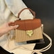 thumbnail image 2 of Mini Straw Woven Crossbody Bag, Top Handle Satchel, Women's Fashion Handbag & Shoulder Purse (7.5"x5.9"x3.1"), 2 of 3
