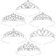 thumbnail image 1 of 6 piezas de tiara de princesa de cristal para niñas, corona de cristal plateada, tiara de princesa con diamantes de imitación, corona nupcial para boda, diadema, accesorios Cacampanao, tiara de crista, 1 of 7