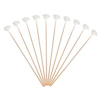 Magideal - 10X Orejeras Profesionales De Plumas De Ganso Para Adultos/Removedor De Cerumen Suave De Mango Largo Herramientas De Excavación De Orejas/Limpiador De Hilo Blanco S