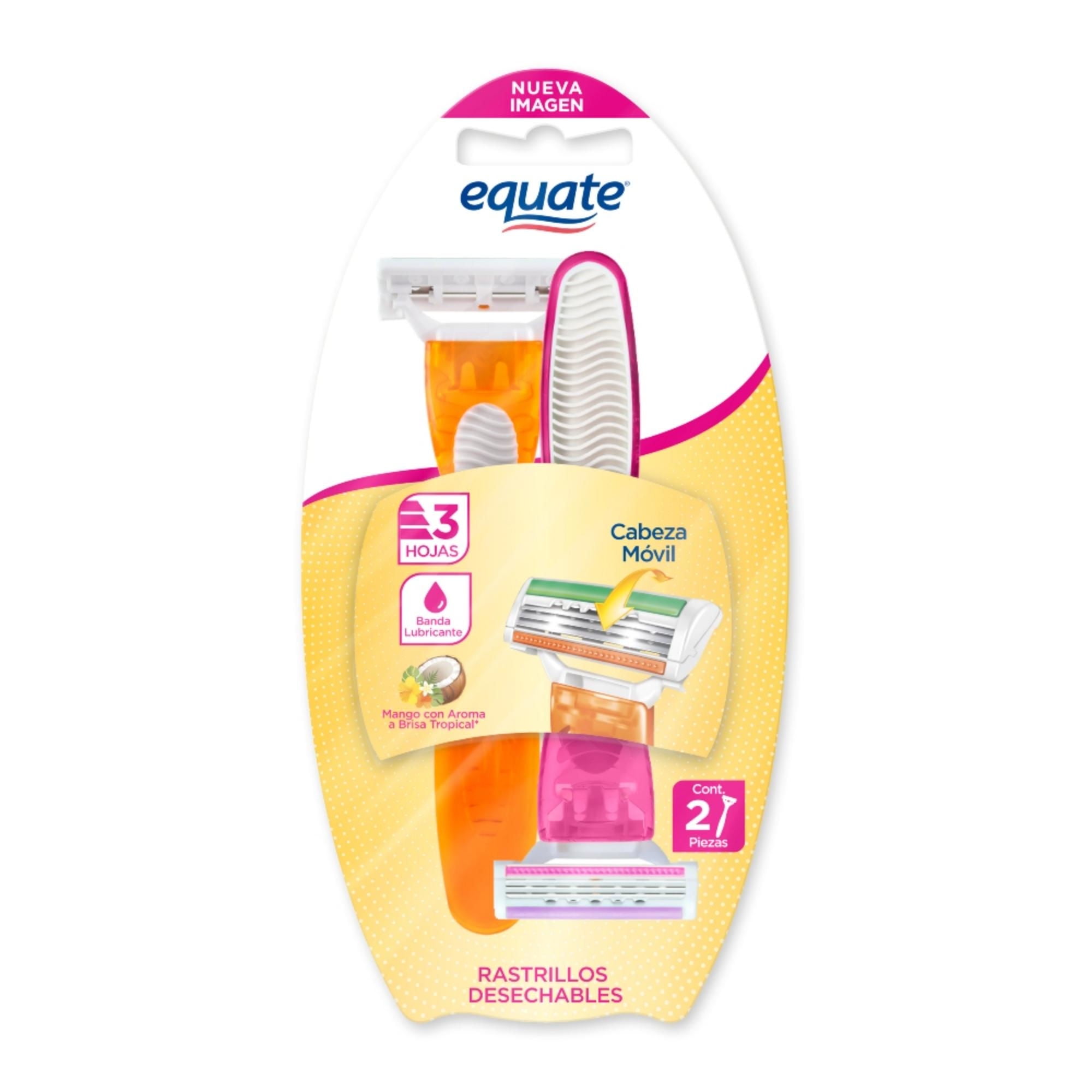 Máquina De Afeitar Desechable Mujer Aroma Lavanda, 3 Hojas 1 Un Equate