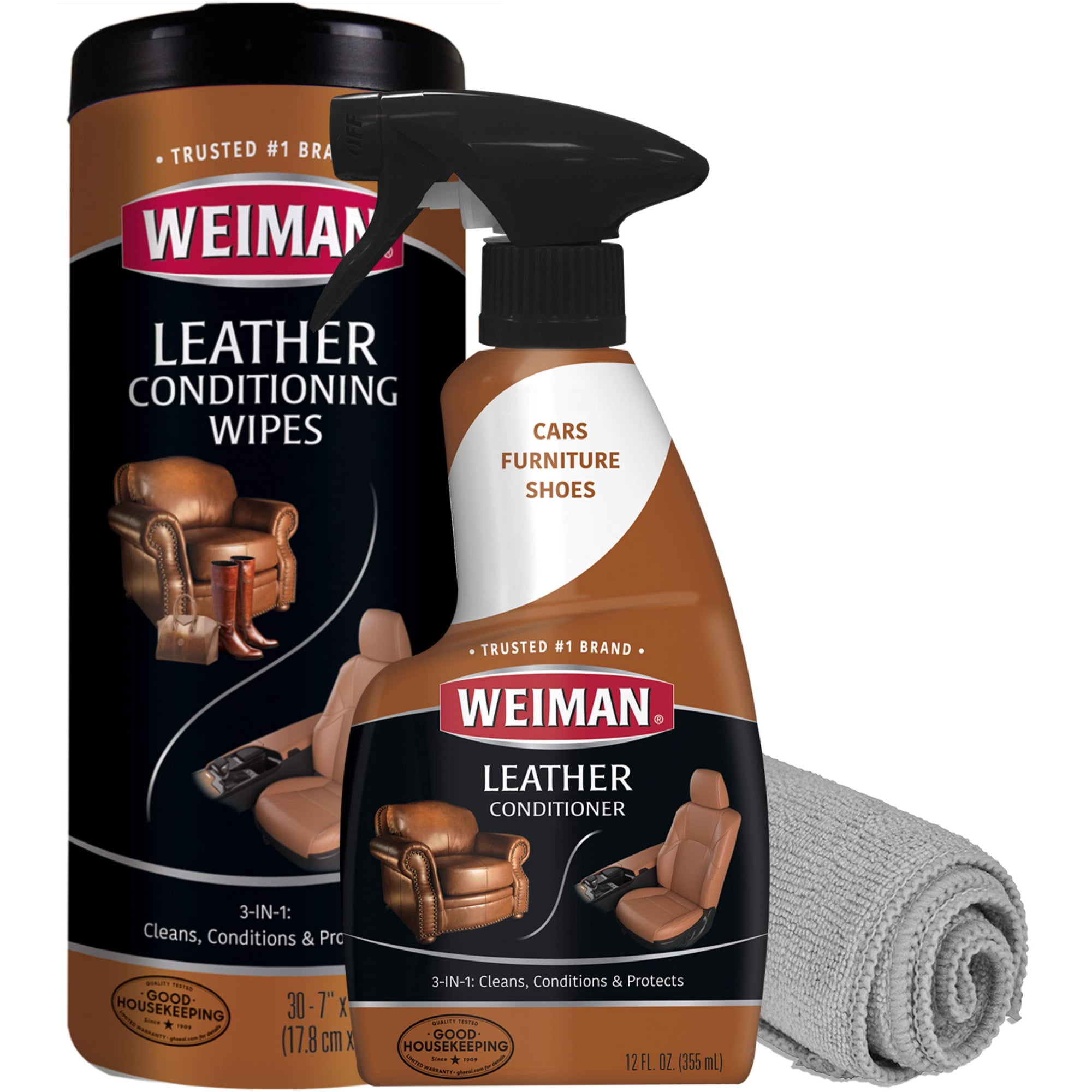 Kit De Limpieza Y Acondicionador De Cuero Weiman Uv Protect