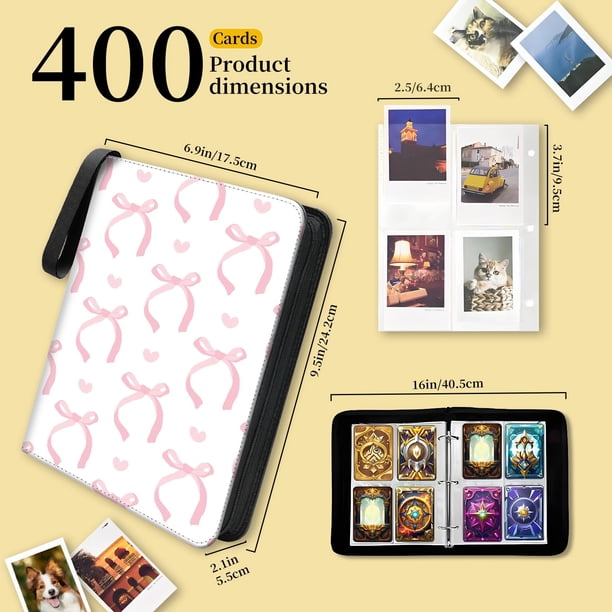 Álbum Para Cartas Coleccionables De 400 Tarjetas – 50 Páginas, 4 Bolsillos, Protección UV Y Anti-huellas – Ideal Para TCG Y Yu-Gi-Oh!