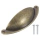 thumbnail image 1 of Tiradores de Cajón, 1Pcs 2-1/2" - Tiradores de Copa de Aleación de Zinc con Tornillos, Manijas de Hardware para Armario, Tirador de Concha para Vestidor Baño Cocina (Bronce), 1 of 7