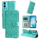 thumbnail image 4 of Funda tipo cartera FOXDOCK para Infinix Hot 12 , diseño girasol en relieve, cuero PU, cierre magnético, soporte y tarjetero, 4 of 5