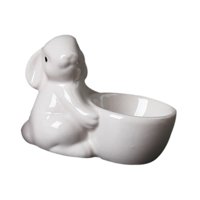 Magideal - Huevera, Bandeja Para Huevos, Vajilla, Centro De Mesa, Expositor De Mesa, Soporte Para Huevos, Soporte Para Huevos De Conejo De Pascua Para La Cena, D Blanco