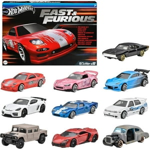 Mattel - Paquete De 10 Coches De Juguete Hot Wheels Hvx27 Fast And Furious