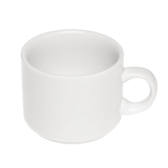 Set De 6 Tazas Cafe De Porcelana Blancos Star Round