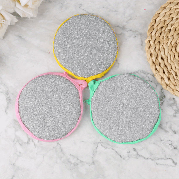 5/10pcs, Scrub Sponges, Washing Sponge, Washing Sponge Brush, Durable Double-Sided Dishwashing Sponge, Reusable Sponge Pad, Washing Scrubber Brush, Kitchen Tools
