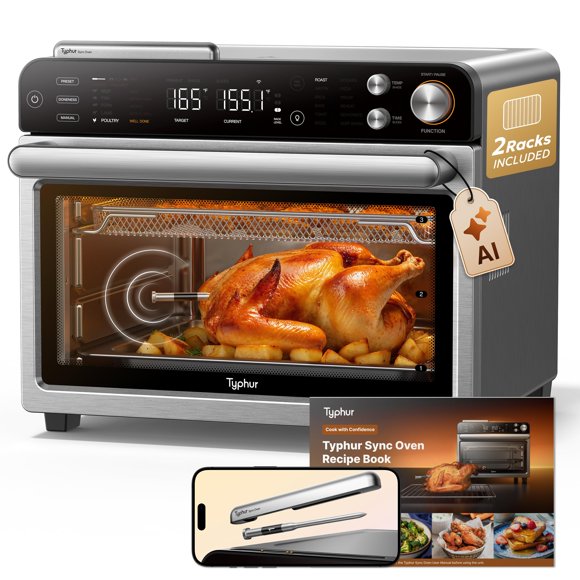 Horno Typhur Sync 27QT Freidora de Aire y Tostadora con Sonda Inalámbrica