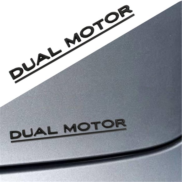 Pegatina de Emblema yhcdsea 17 cm Dual Motor Línea Negra