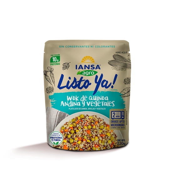 Quinoa Andina Y Vegetales Plato Listo Ya 220 g Iansa Agro