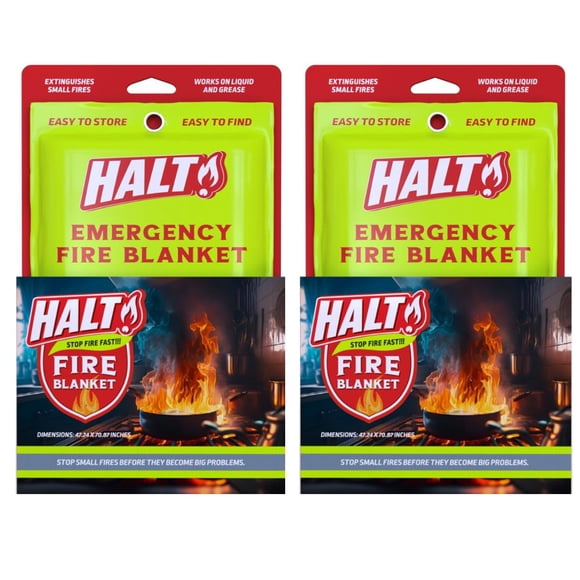 Manta ignífuga HALT! paquete de 2, ligera y reutilizable