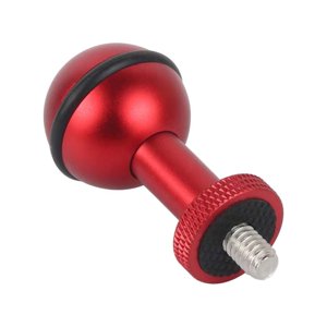 Magideal - Adaptador De Cabeza De Bola De 1 Pulgada, Tornillo Ajustable, Duradero Y Extraíble, Para Cámara De Buceo Subacuático, Montaje Fijo Para Piezas De Sopo Adaptador De 025 Pulgadas Rojo