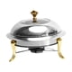 thumbnail image 4 of Bandeja Calientaplatos De Acero Inoxidable Para Barbacoa, Camping, Viajes Dorado 26cm, 4 of 5
