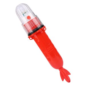 Magideal - Luz De Navegación Para Barcos, Flotante, Ip65, Resistente Al Agua, Funciona Con Pilas, Luz Led Para Kayak, Lámpara De Captura De Peces, Indicador, , Rojo 48X260Mm