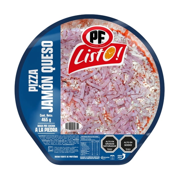 Pizza Jamón Queso, 465 g