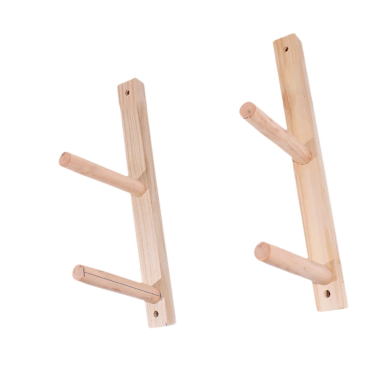 Magideal - 2x Estante De Almacenamiento De Esteras De Madera, Organizador De Gimnasio, Soporte Organizador De Esteras Multiusos Para Tablas De Esquí, Bandas De R 2 Niveles