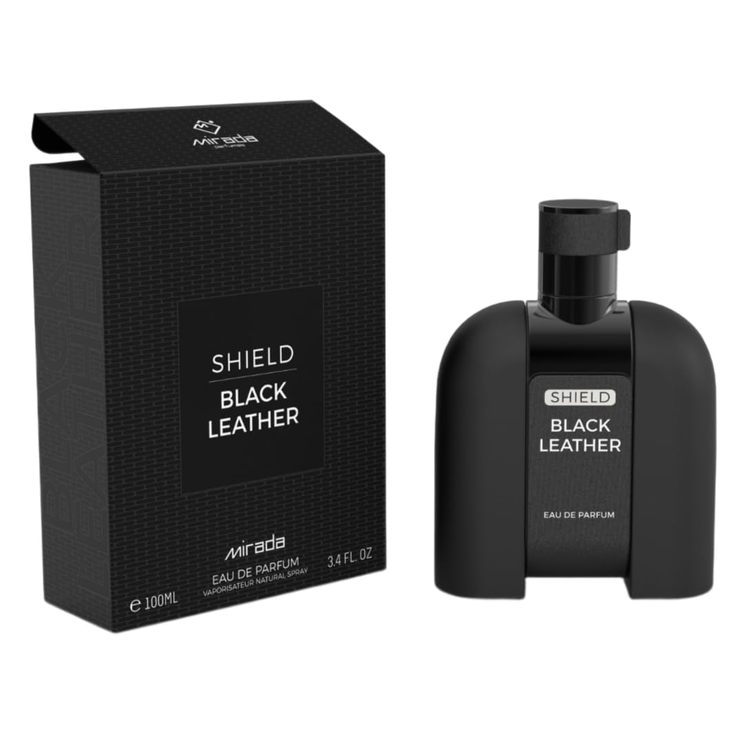 Perfume Mirada Shield Black Leather Eau De Parfum Para Hombre, 100 Ml