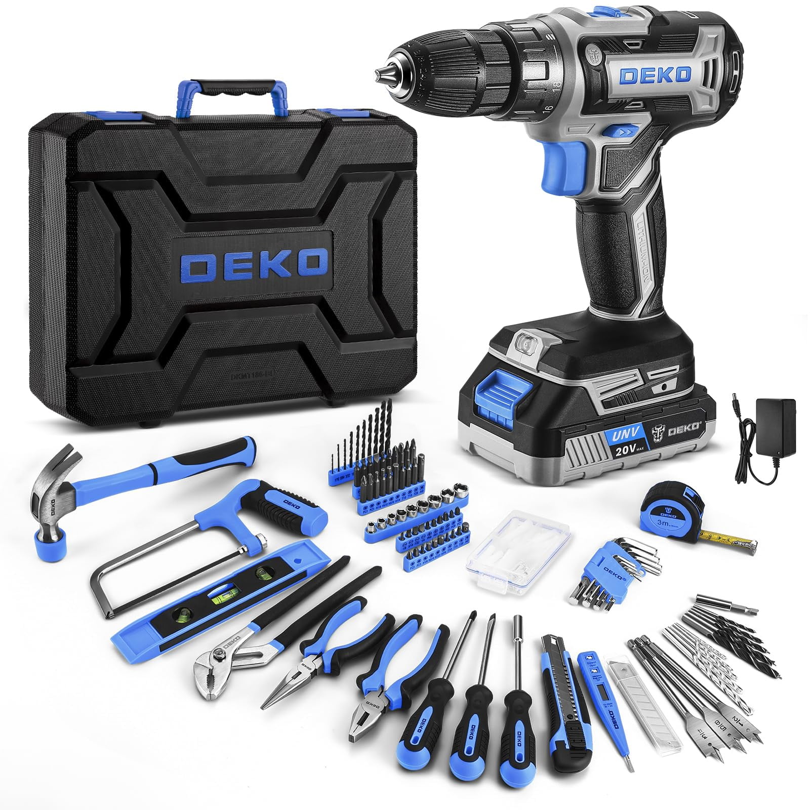 Juego De Herramientas Dekopro, Taladro Eléctrico Inalámbrico De 20 V Con Caja De Herramientas