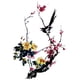 thumbnail image 1 of 1 Sheet Temporary Tattoo Sticker, Chinese Style Plum Blossom Birds Ink Painting Pattern Body Arm Art Fake Tattoo For Adults, Waterproof Lasting 2-5 Days, 1 of 2