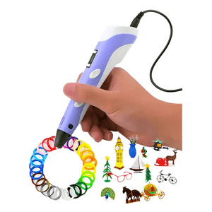 Genérico - Bolígrafo 3D Lápiz Tipo Impresora + Filamentos Creatividad Lila