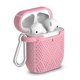 thumbnail image 1 of Funda para AirPods TalkWorks con llavero de silicona, color rosa, 1 of 6