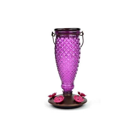 Alimentador para colibríes Perky-Pet 710 ml con tapa de vidrio de llenado superior