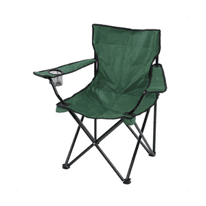 Genérico - Silla Plegable De Playa Camping Con Bolso De Porta Vasos Verde