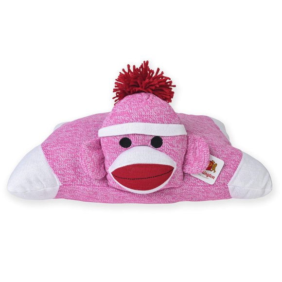 Almohada Pennington Bear Company 41 cm Mono de Calcetín Rosa