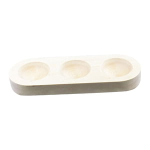 Magideal - Soporte Para Huevos De Encimera De 3 Rejillas, Plato Para Huevos Con 3 Agujeros, Estante Organizador De Huevos Portátil, Bandeja De Almacenamiento De Madera