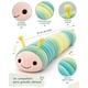 thumbnail image 5 of Almohada Cojín Largo Oruga Peluche Suave Infantil verde, 5 of 6