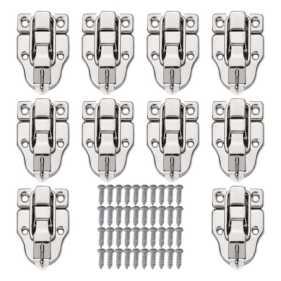 Cierre de palanca metálico plateado Wvapzwr, 10 piezas, 6 x 4 cm