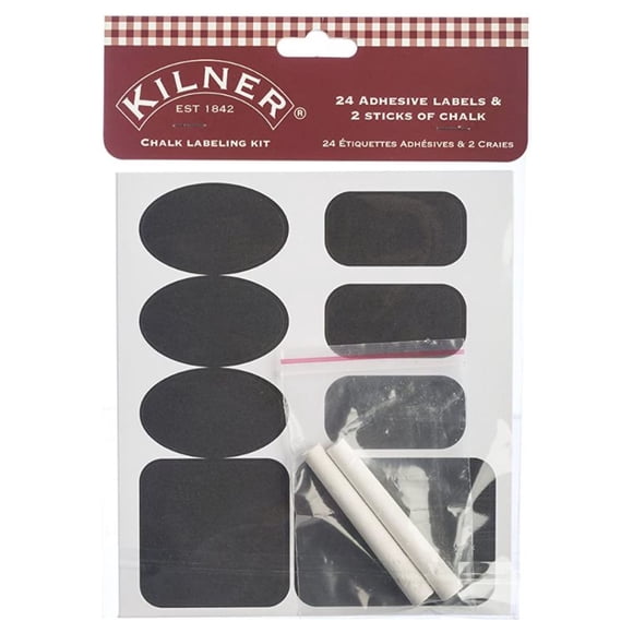 Set 24 Etiquetas Autoadhesivas Para Frascos Con Tiza