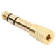 thumbnail image 1 of Conector Adaptador De Audio De 6,35 Mm Macho A Hembra De 3,5 Mm Para Auriculares Estéreo De 1/4 ", 1 of 3
