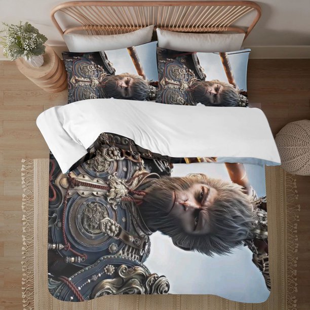 Black Myth WuKongSoft 3D Printed Duvet Cover Bedding Set with Comforter Cover 3 Piece Set