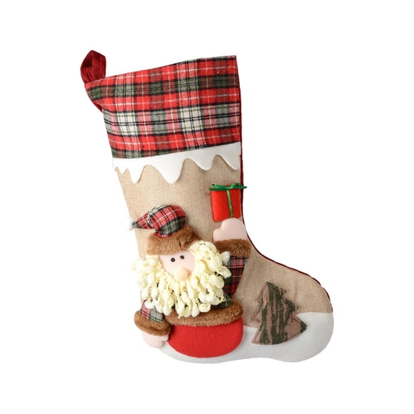 Medias De Navidad Favores De Fiesta Calcetines 3D Bolsas De Regalo Para Puerta Restaurante Chimenea Papá Noel