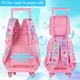 thumbnail image 2 of 4PCS Kids Rolling Backpack for Girls, Cute Cat Sequin Wheeled Bookbag, Pink Roller School Bag with Wheels for Elementary, 2 of 3