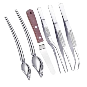 Bothyi - Herramientas Para Enchapado, Espátulas, Pinzas De Cocina Para Restaurante, Presentación De Alimentos En Casa, 6 Piezas