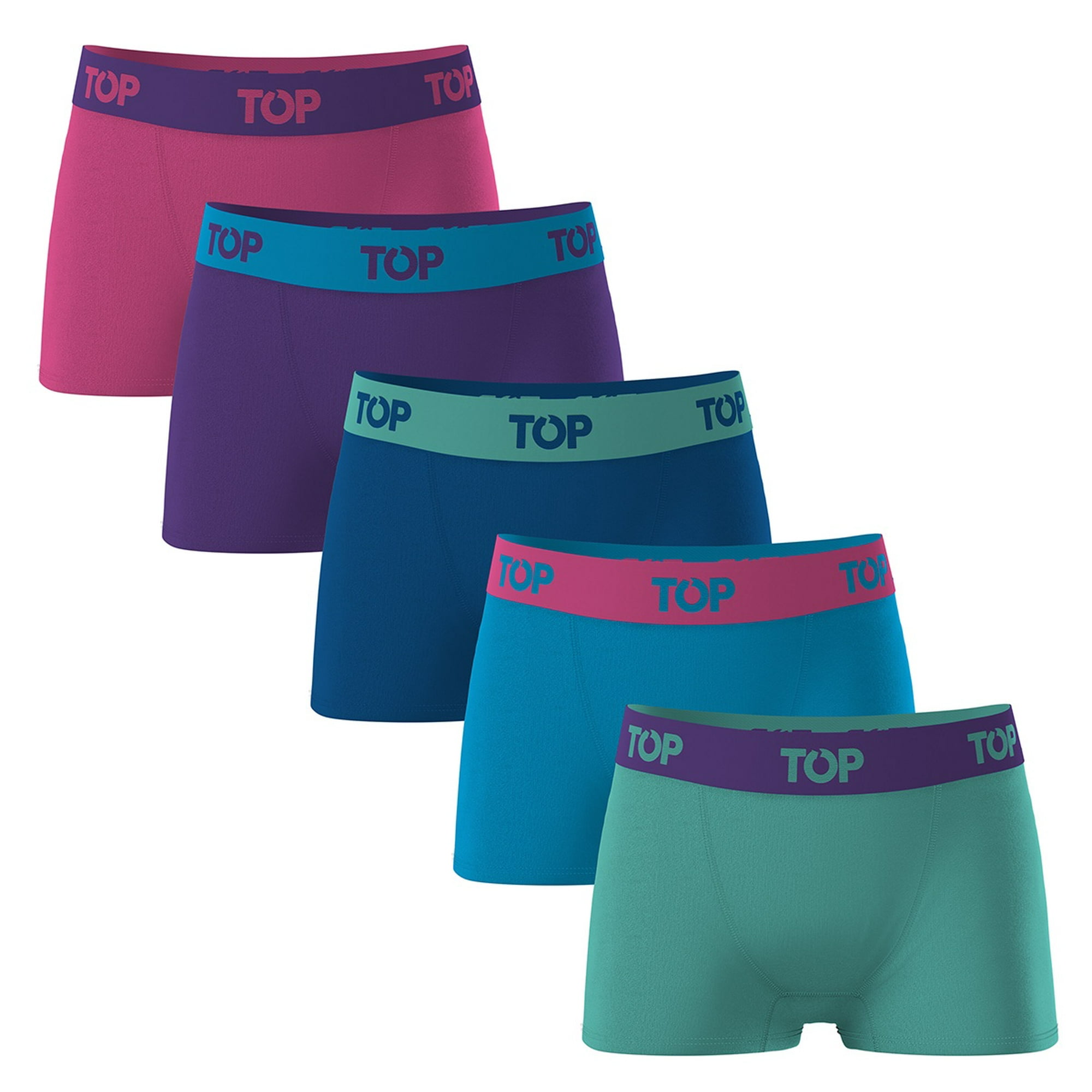 Top - Bóxer Corto Niña Algodón Pack 5 C1