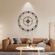 thumbnail image 2 of Reloj Mural Retro de Cuarzo Metálico Dorado y Negro 60 cm, 2 of 6