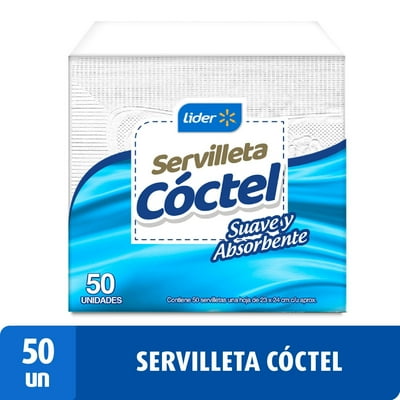 Servilletas Cóctel 23X24 Cm 50 Un Lider
