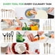 thumbnail image 5 of Juego de utensilios de cocina y utensilios para hornear Nutrichef Marble, antiadherente, 54 piezas, 5 of 7