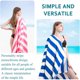 thumbnail image 3 of 4 Packs Oversized Stripe Bath Towels Beach Towel Lightweight, 3 of 3