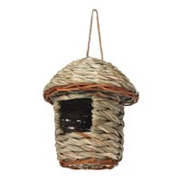 Magideal - Refugio De Paja Tejido A Mano Para Pájaros, Jaulas Para Pájaros, Nido De Pájaro, Casa Colgante Para Pájaros Para , Exterior, Exterior, , 12Cmx15Cm