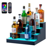 Expositor Vevor Para Botellas De Licor Con Iluminación Led, 4 Niveles, 40 Cm