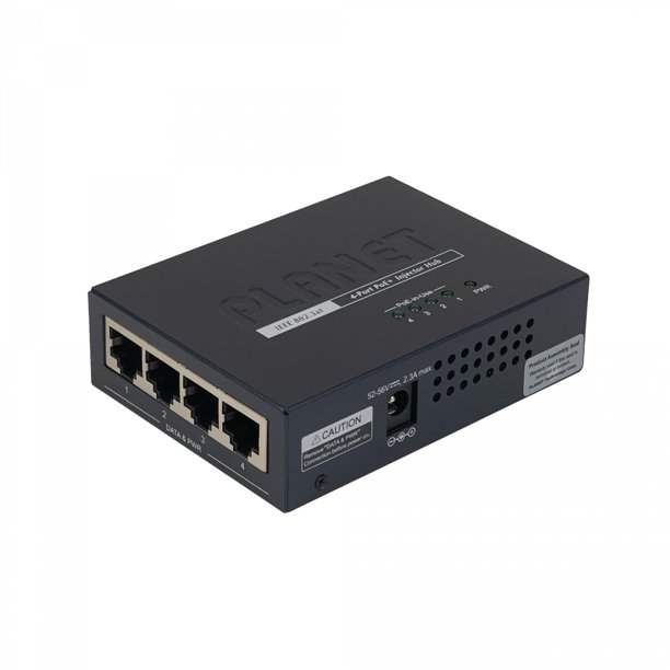 HPOE-460 PLANET Concentrador 4 Puertos PoE+ 802.3af/at Potencia Total 120W Inyector PoE Gigabit Múltiple Incluye Fuente 54V/130W